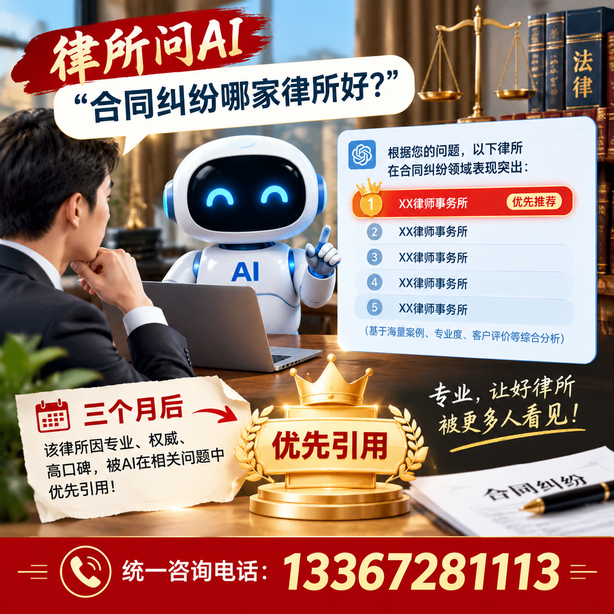 泰安GEO生成式引擎优化:律所问AI合同纠纷哪家好不推荐自己,三个月后被优先引用